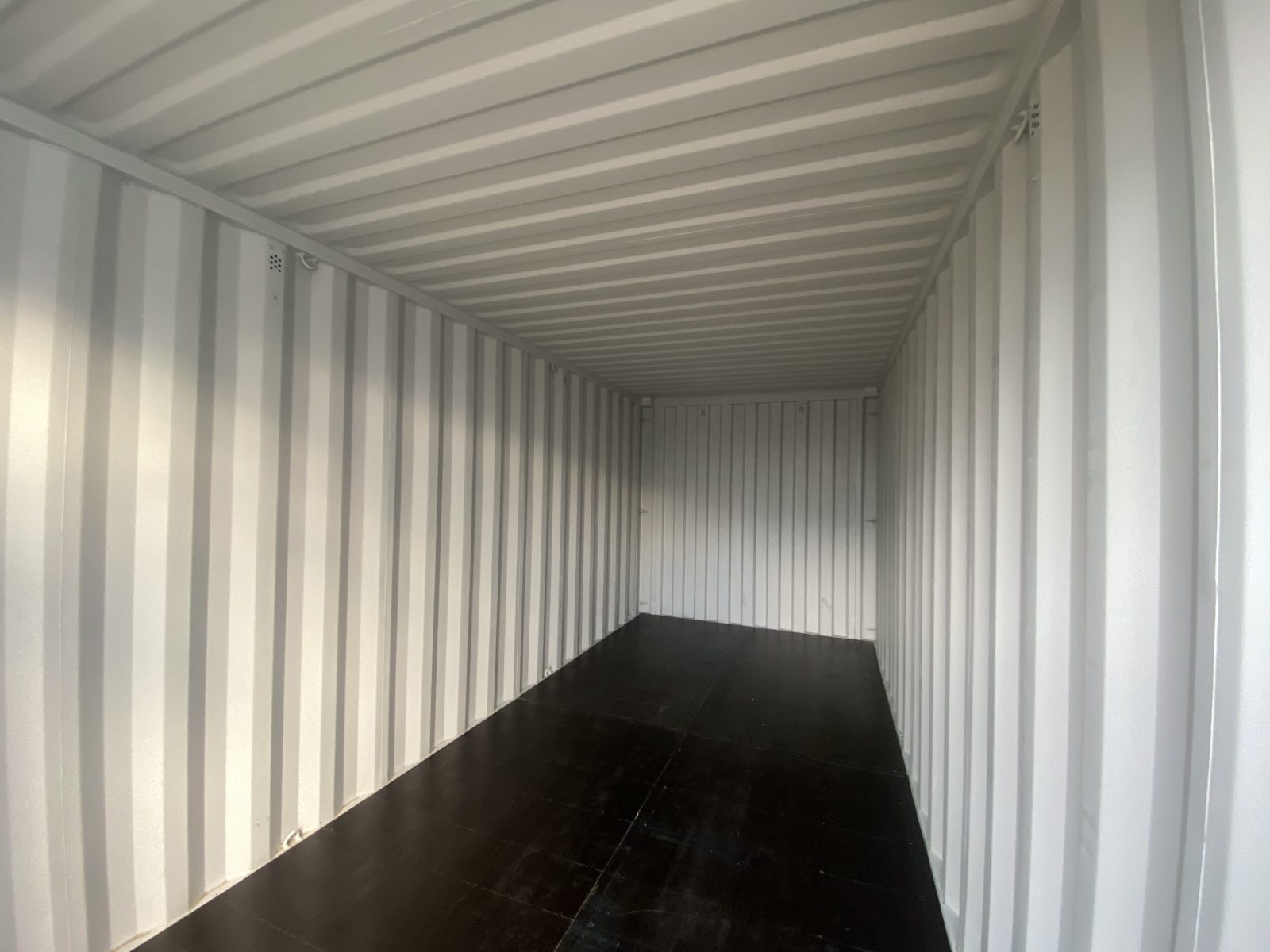 interior of a clean shipping container