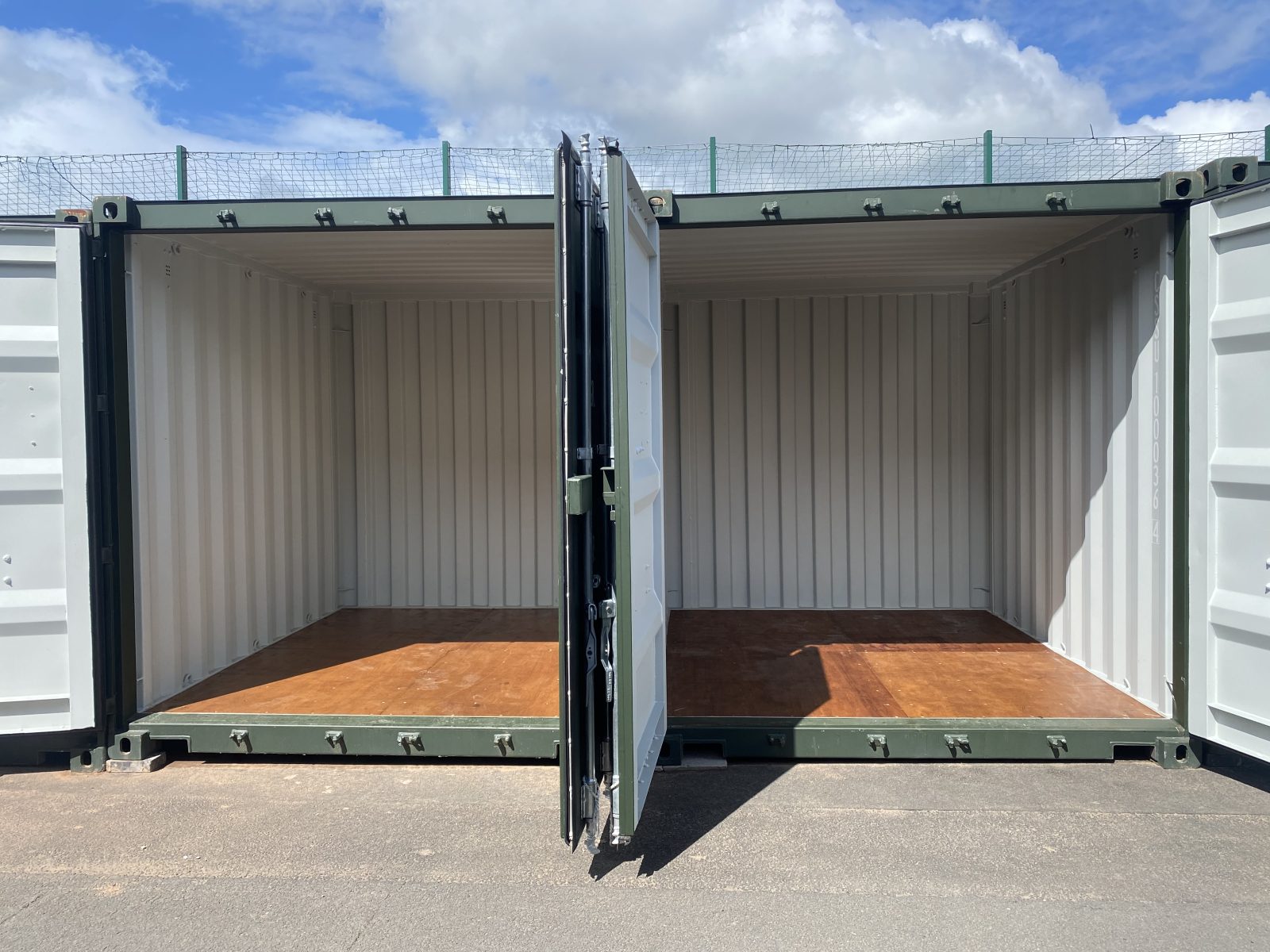 Two half size shipping containers 10foot ISO