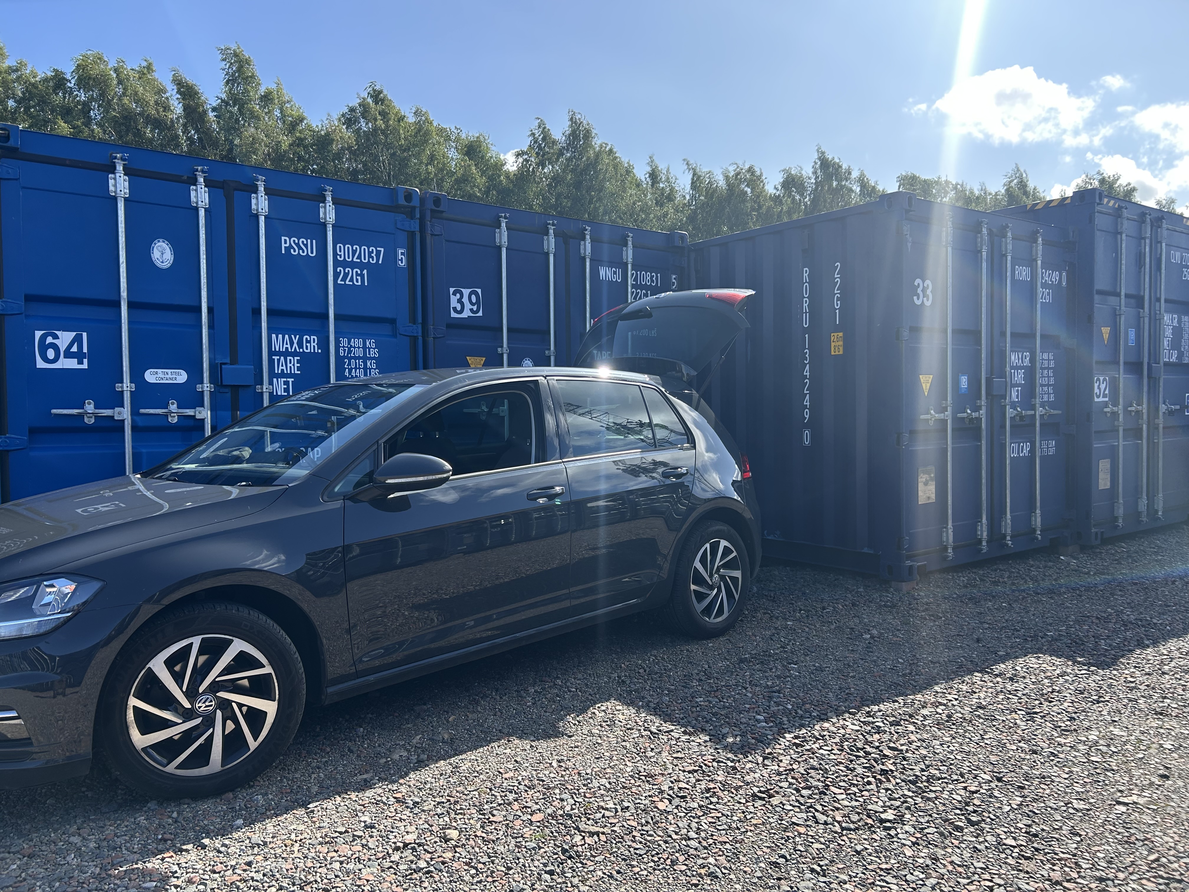 Storage Wigton showing a car next to shipping containers